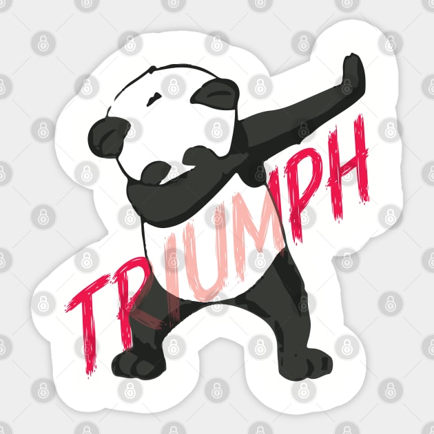 Triumph Dab Dabbing Panda Playfulness Sticker by ActivLife